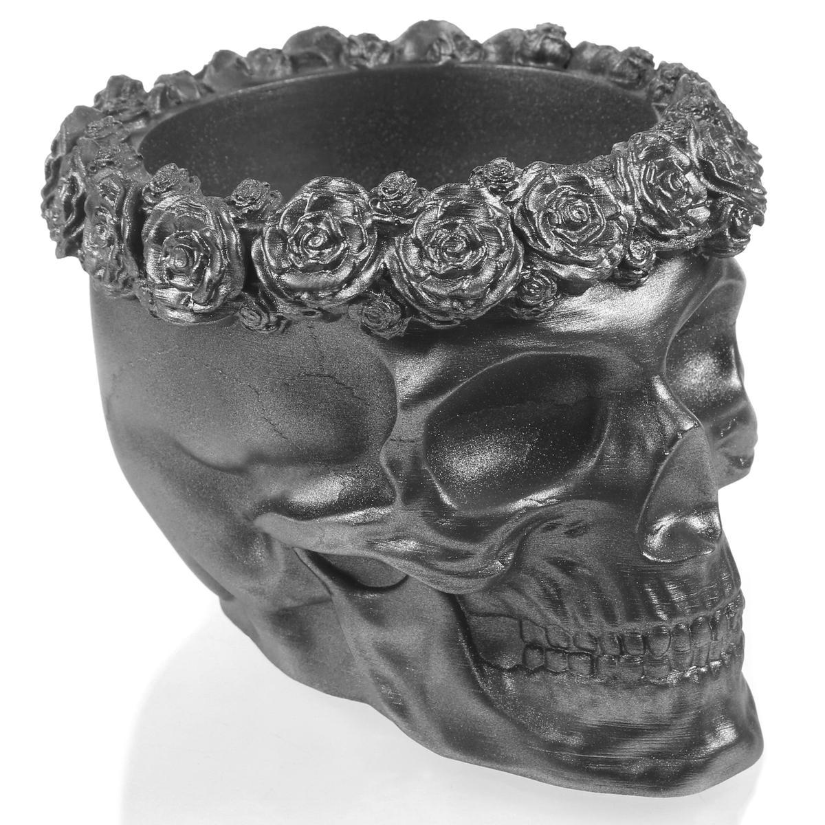 Donica Skull Flowers Steel Poli  11 cm nr. 3