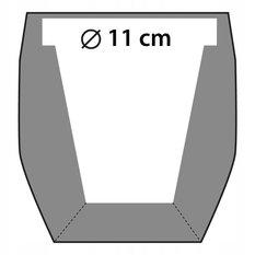 Doniczka betonowa Skull Low-Poly 11 cm | Klasyczne Złoto - Miniaturka zdjęcia nr 4