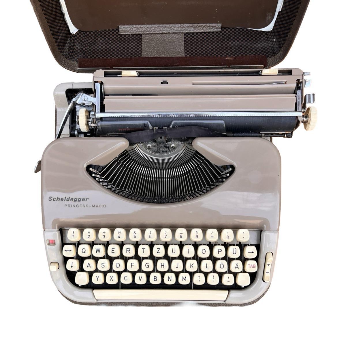 Walizkowa maszyna do pisania, Scheidegger PRINCESS-MATIC, Niemcy, lata 60. nr. 7