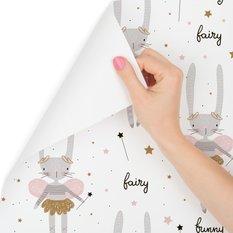 Tapeta do pokoju dziecka króliki wróżki gwiazdy  - Miniaturka zdjęcia nr 1