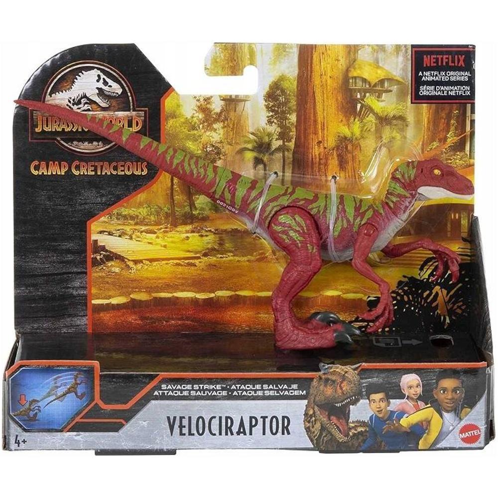 Ruchomy dinozaur velociraptor jurassic world camp cretaceous park jurajski dla dziecka nr. 1