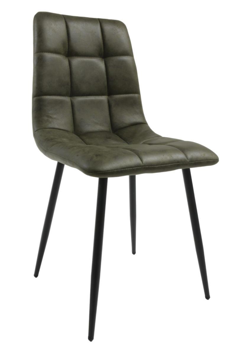 Zestaw krzeseł DEVER TAUPE 43x88x55 cm krzesło do jadalni salonu zielony czarne nogi nr. 10