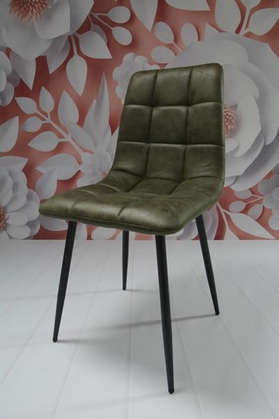 Zestaw krzeseł DEVER TAUPE 43x88x55 cm krzesło do jadalni salonu zielony czarne nogi nr. 8