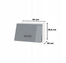 Szafka kuchenna okapowa górna 50x35,8x30 cm szary akryl połysk do zestawów  - Miniaturka zdjęcia nr 2