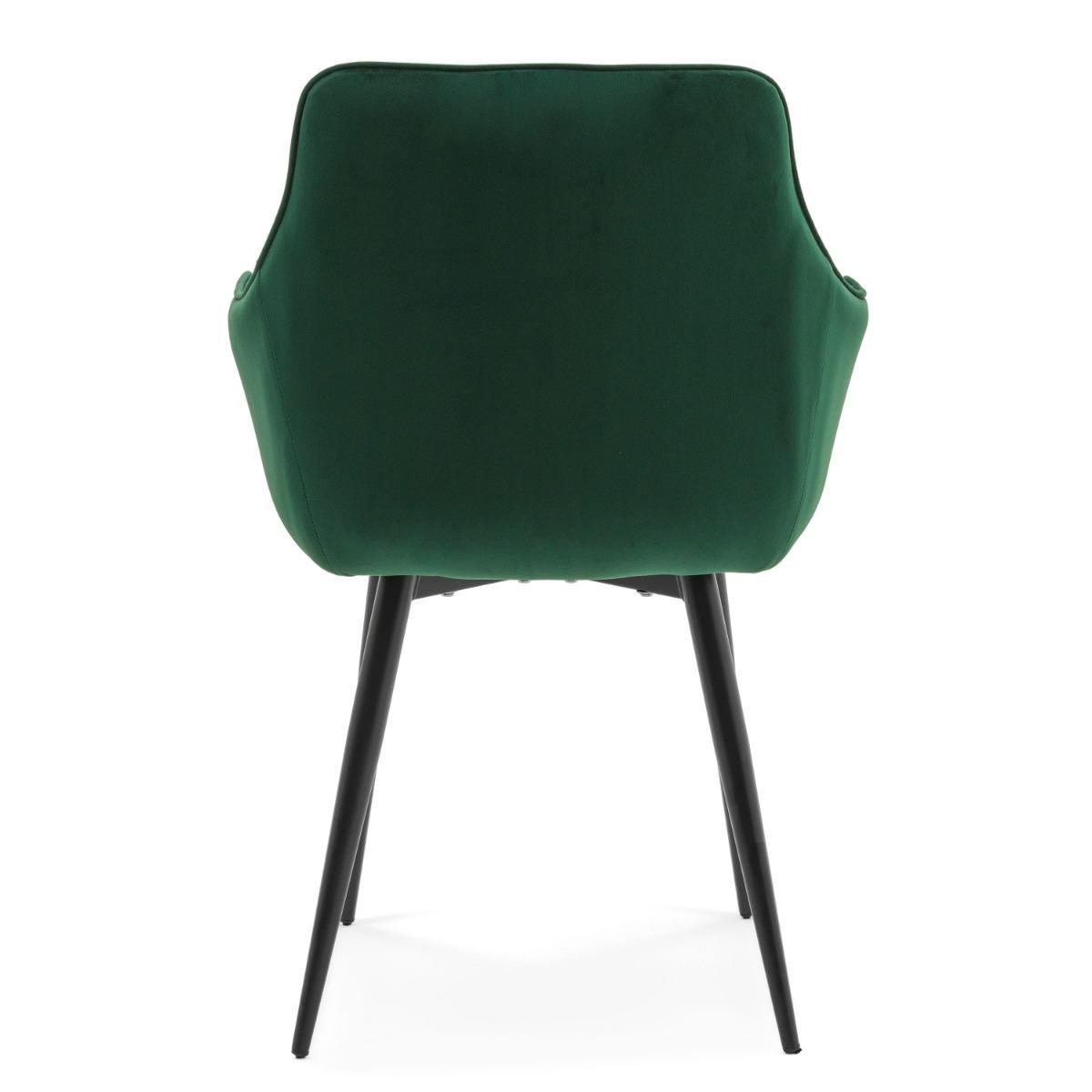 Krzesło QUATTRO w kolorze zielonym tapicerowane welurowe velvet aksamit do jadalni lub salonu  10 Full Screen