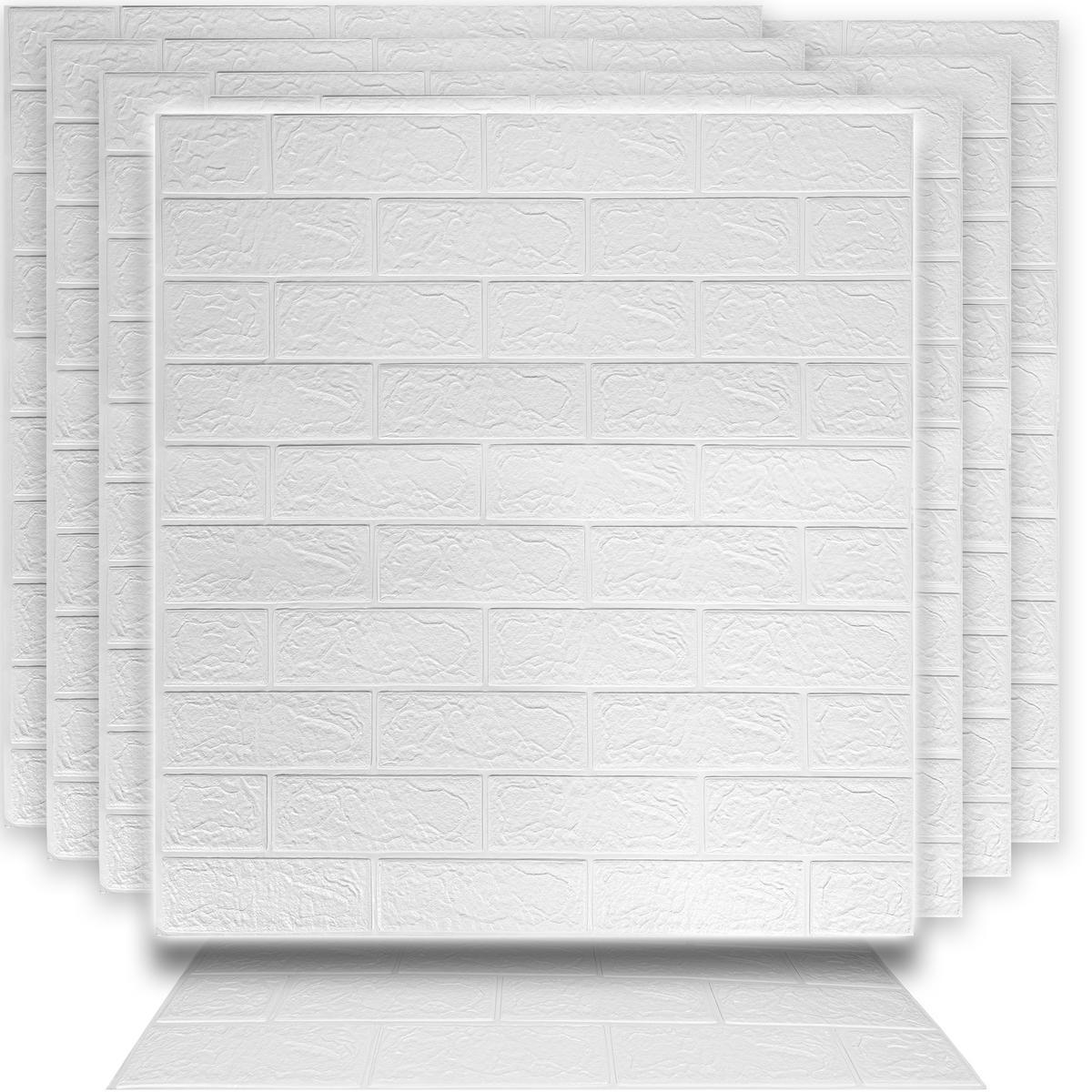 Dekoracyjne panele ścienne 3D 70x77cm Białe nr. 1