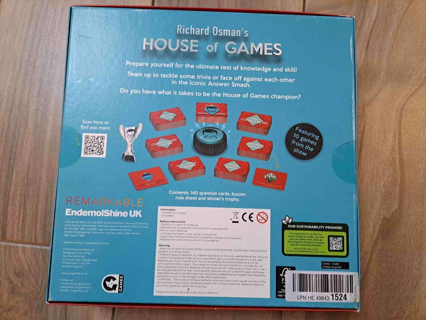 Ginger Fox Oficjalna gra karciana Richard Osman's Official House Of Games 1 Full Screen