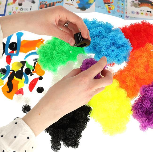 Rzepy czepy klocki kulki kolorowe kreatywne 836 elementów zabawka dla dzieci 38,6x6,5x35 cm nr. 10