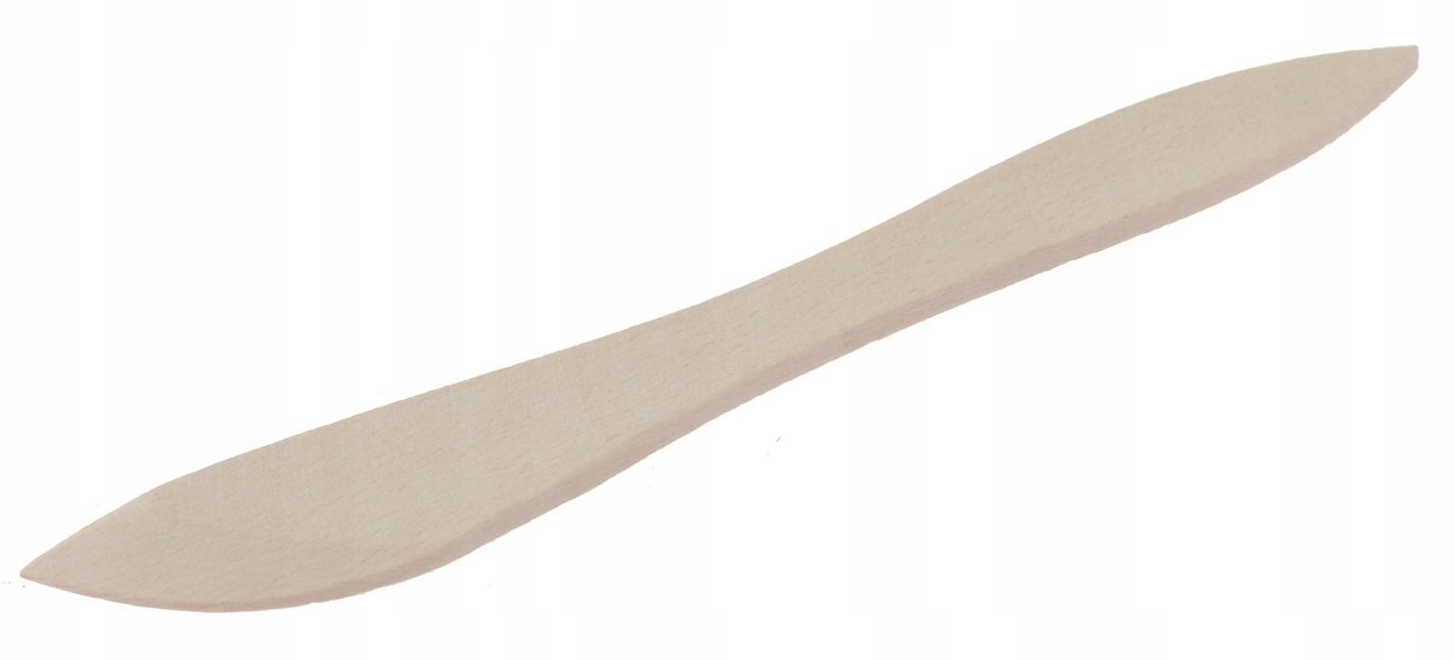 Drewniany nóż 18 cm do smarowania masła powideł nożyk buk naturalny 1 Full Screen