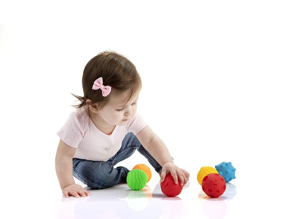 Kolorowe piłki sensoryczne BUŹKI 6 sztuk dla dziecka do zabawy  nr. 2