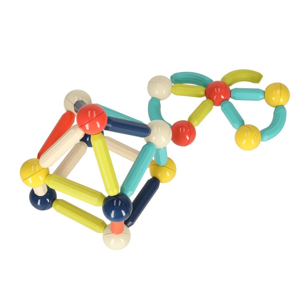 Klocki magnetyczne Magnetic Sticks dla małych dzieci 64 elementy pudełko 28,5x18x20 cm nr. 10