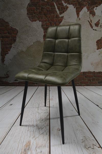 Zestaw krzeseł DEVER TAUPE 43x88x55 cm krzesło do jadalni salonu zielony czarne nogi nr. 4