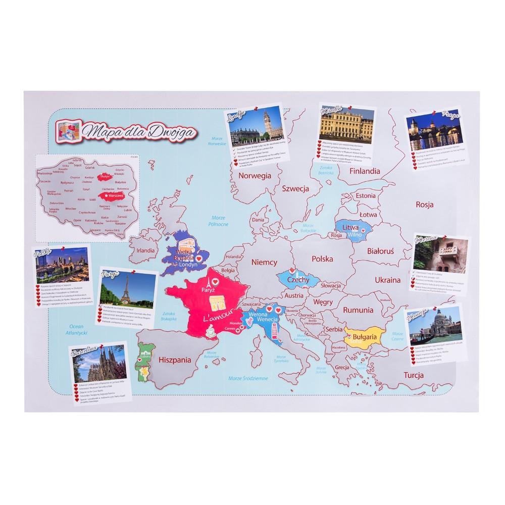 Mapa Zdrapka dla Dwojga Pary plakat Europa w tubie 4 Full Screen