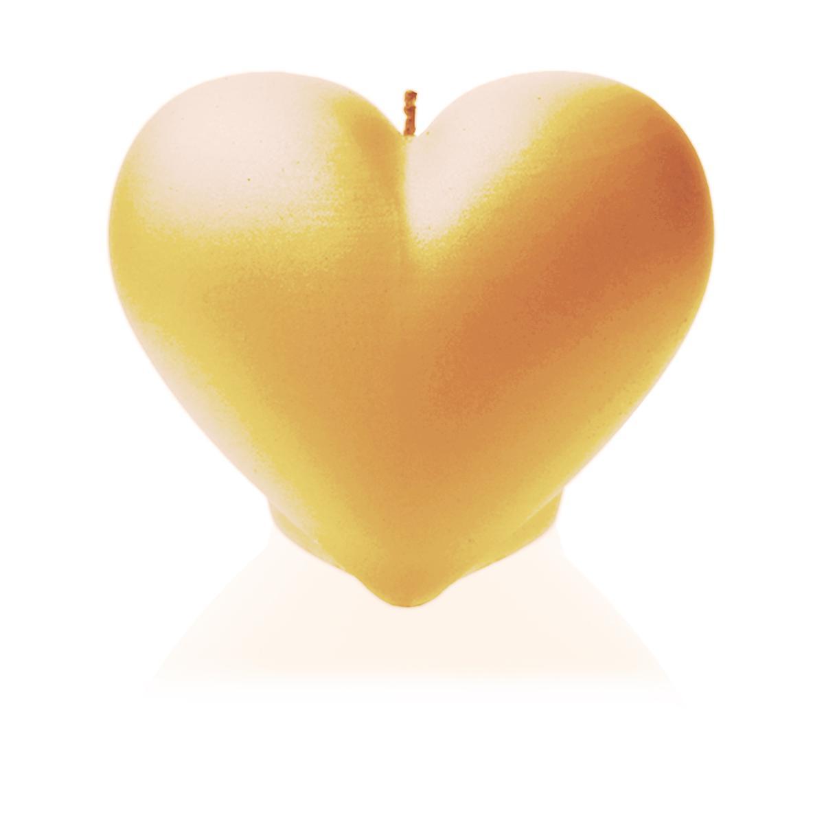 Świeca Heart Smooth Yellow nr. 2