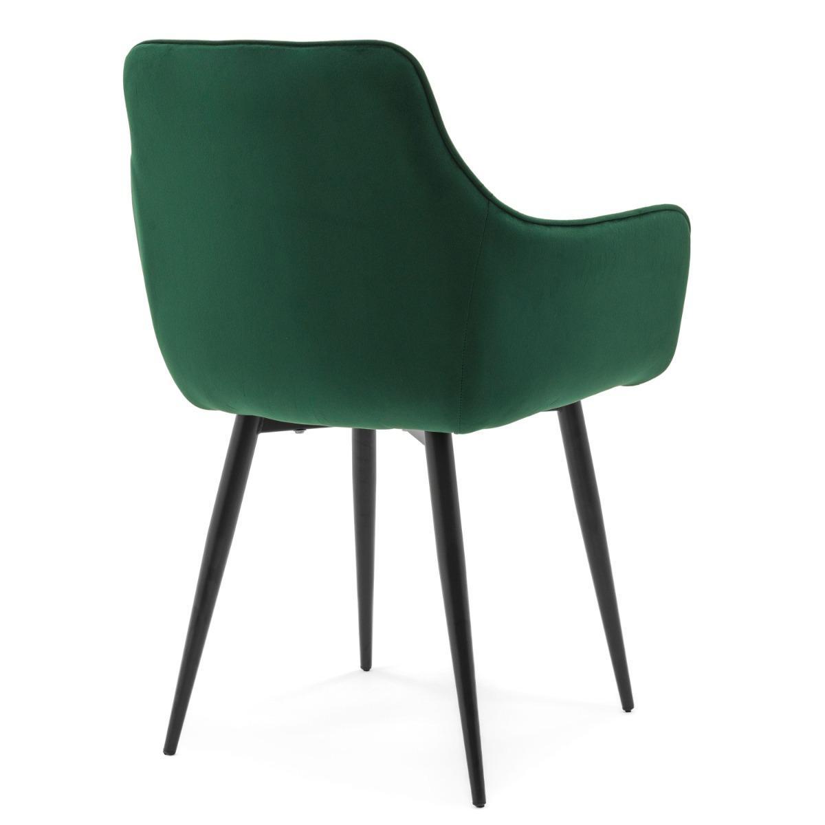 Krzesło QUATTRO w kolorze zielonym tapicerowane welurowe velvet aksamit do jadalni lub salonu  11 Full Screen