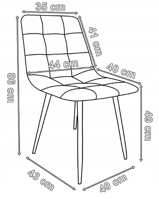 Krzesło boucle DENVER teddy 44x86x55 białe czarne nóżki do jadalni lub salonu  10 Full Screen