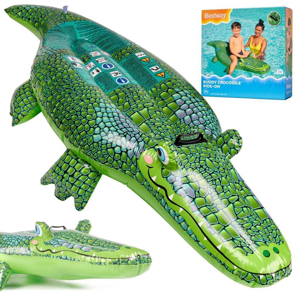 BESTWAY 41477 Materac dmuchany krokodyl do pływania zabawka 3+ 45kg nr. 1