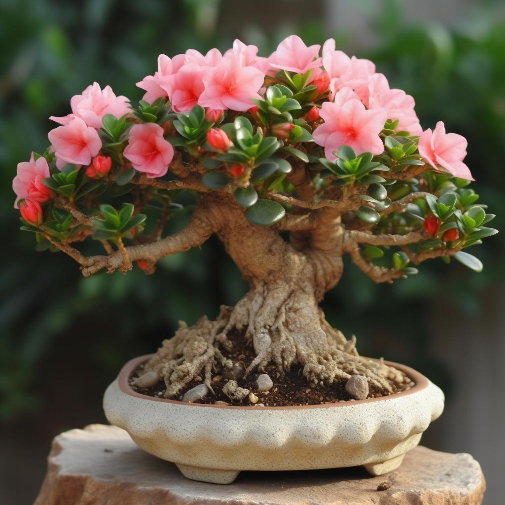 Zestaw do uprawy bonsai Róża pustyni Adenium różowa - komplet 2 nasion doniczka podłoże 3 Full Screen