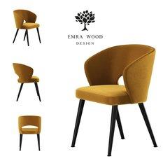 Krzesło DELUXE KR-8 50x60x85 cm welurowe do jadalni złote