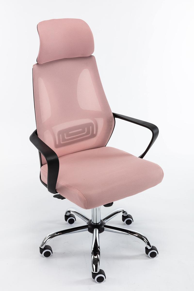 Fotel obrotowy NIGEL 127x68x52 cm wygodny różowy do biura  2 Full Screen