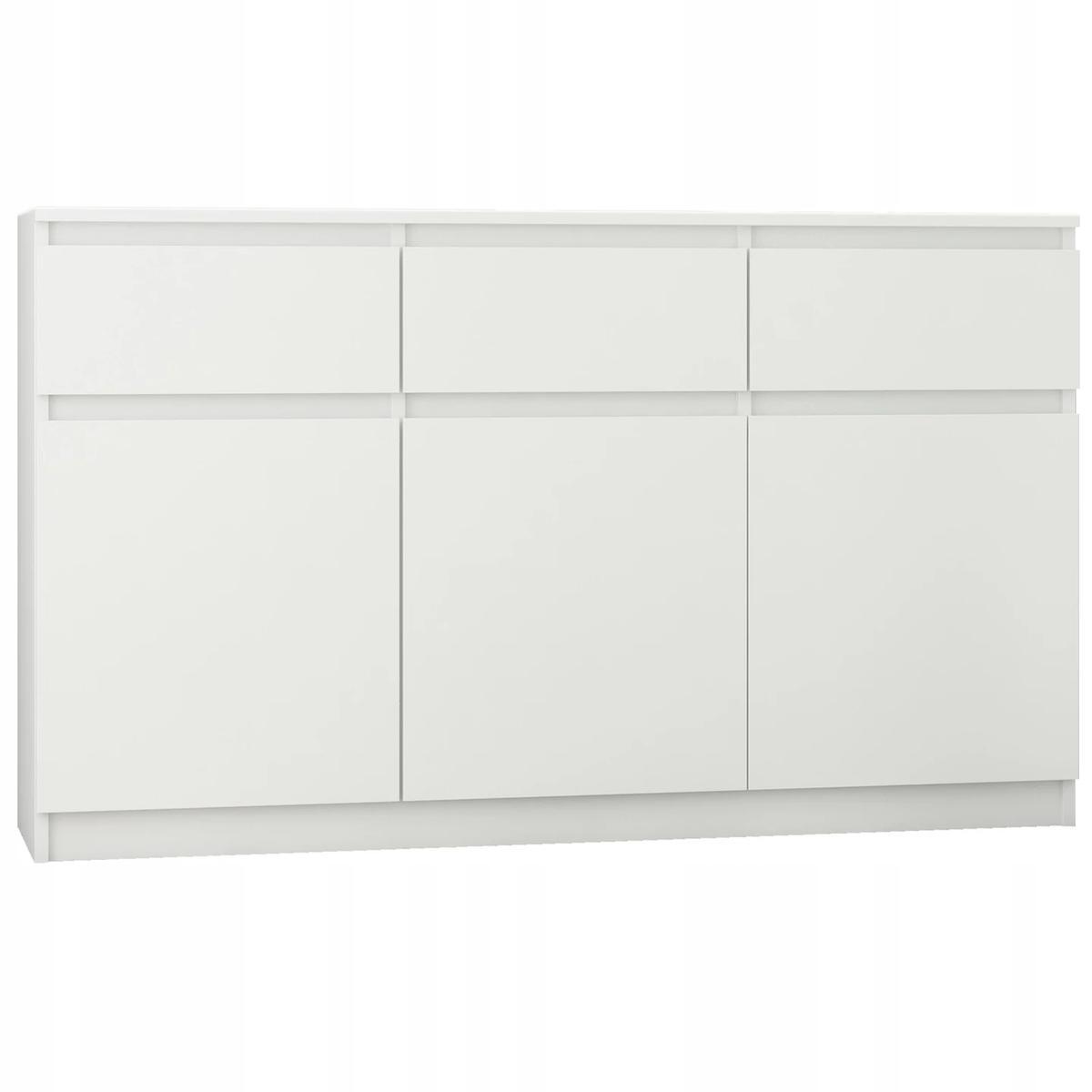 Komoda MODERN 120x40 cm biała z szafkami zabudowanymi do sypialni salonu  nr. 1
