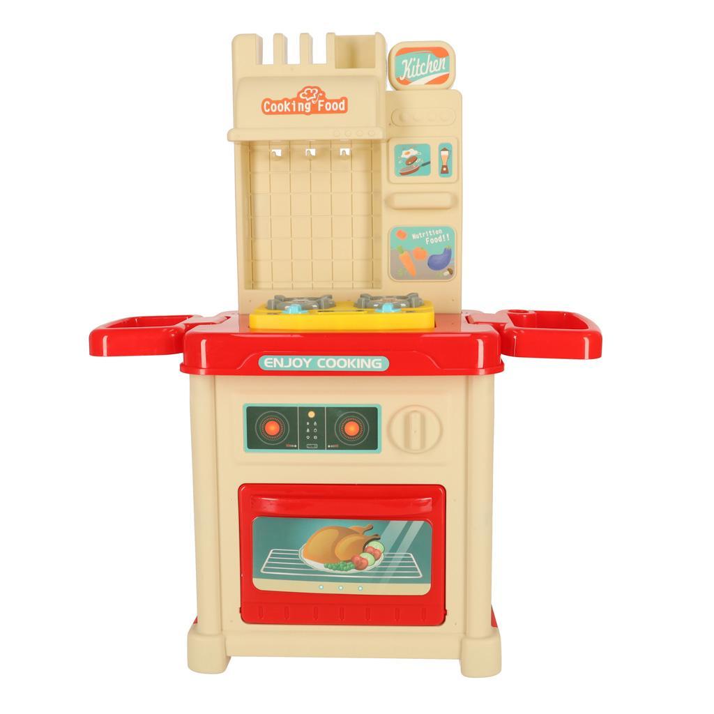 Kuchnia dla dzieci zabawkowa piekarnik palniki światła akcesoria 54x68,5x23,5 cm 1 Full Screen