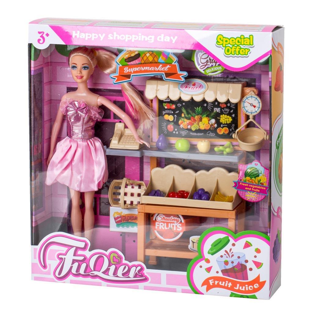 Lalka barbie zabawka dla dziewczynki zestaw sklep akcesoria 32x34x7 cm nr. 9