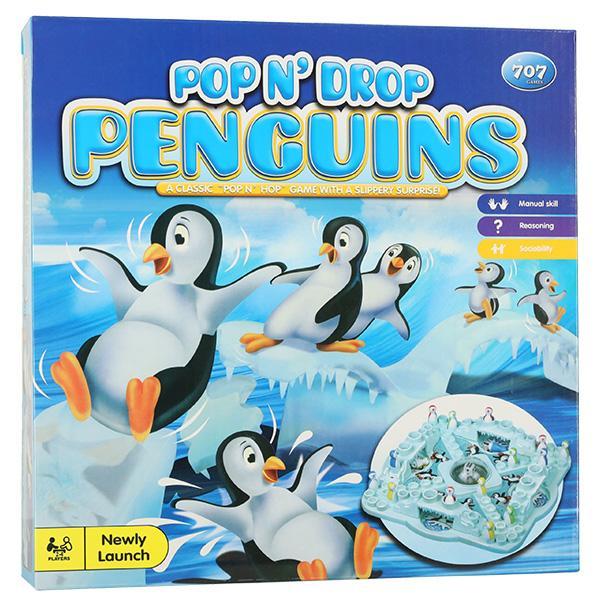 Gra rodzinna planszowa wyścig pingwinów lodowy chińczyk dla rodziny 27,5x6x27,5cm nr. 8