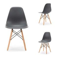 Krzesło ENZO szare nowoczesne do jadalni lub salonu 