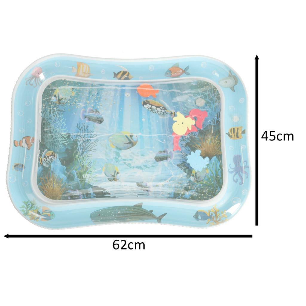 Mata wodna sensoryczna dmuchana dla niemowląt rybki XXL 62x1,5x45 cm nr. 5