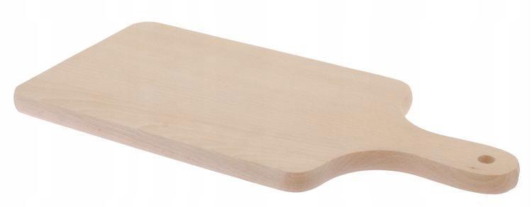 Deska do krojenia 18x1,7x39 cm drewniana z rączką naturalny buk nr. 1