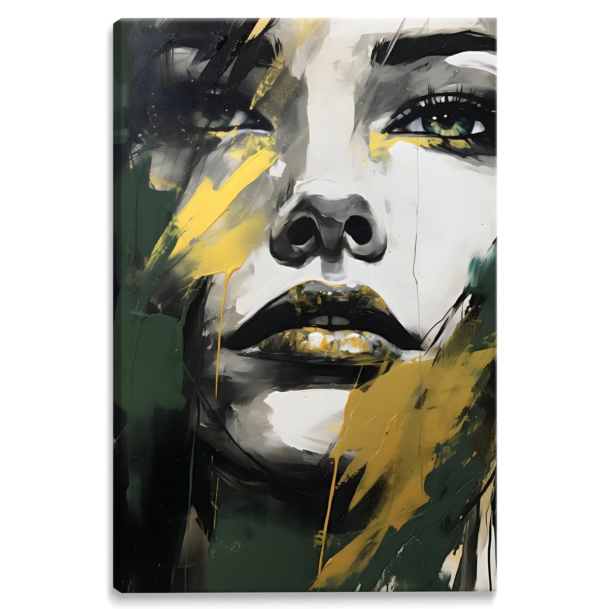 Obraz Canvas Abstrakcja Kobiecy PORTRET Styl Glamour Farba 80x120cm 1 Full Screen