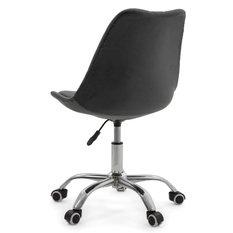 Krzesło do biurka DUBLIN biurowe krzesło obrotowe welurowe z poduszka do pokoju biura szare - Miniaturka zdjęcia nr 8