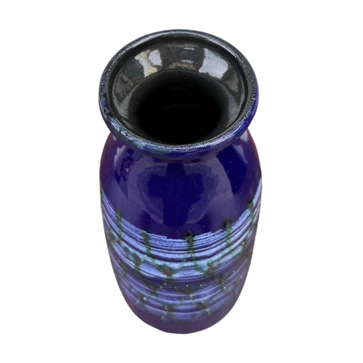Kobaltowy ceramiczny wazon Strehla Keramik, Niemcy lata 60. 5 Full Screen