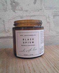 Świeca Sojowa Zapachowa Black Opium 120ml 27h Drewniany knot - Miniaturka zdjęcia nr 1