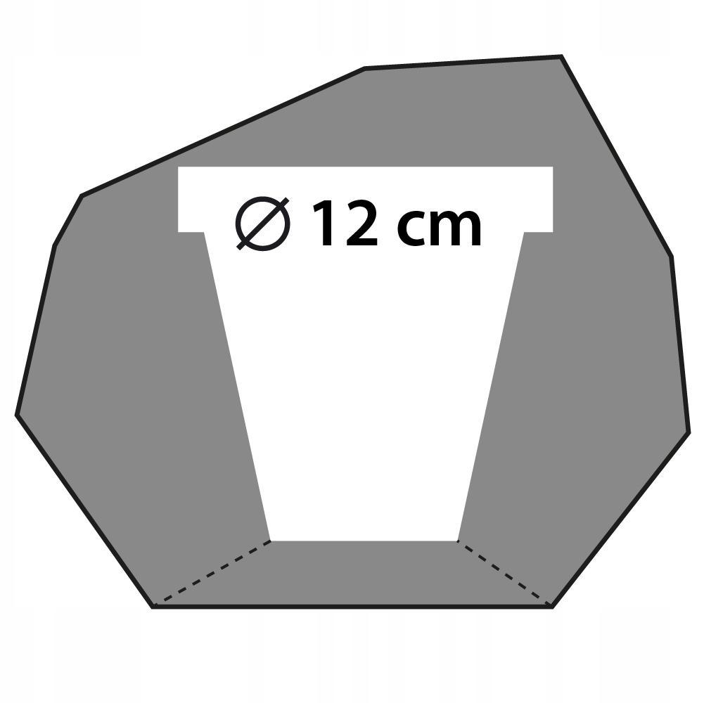 Doniczka betonowa Square Geometric 12 cm | Czarny Mat nr. 4