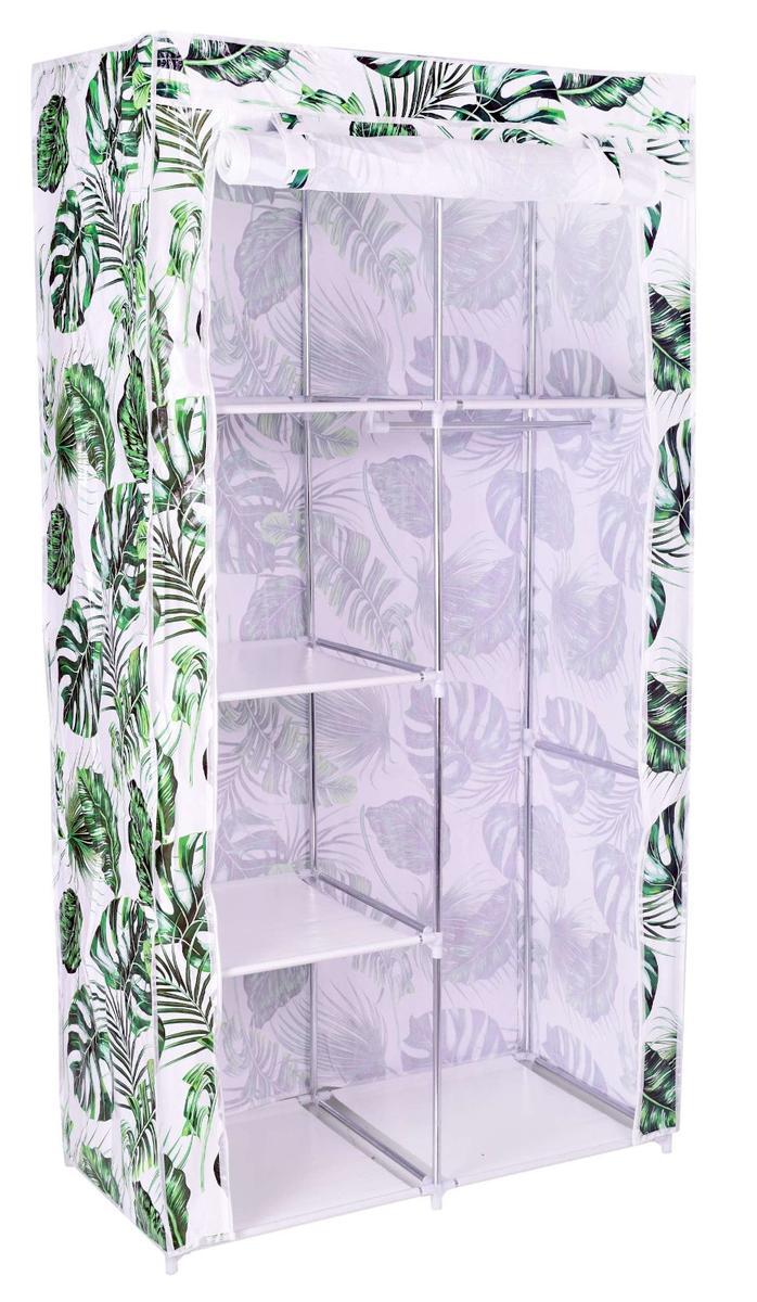 Szafka tekstylna z 6 półkami MIRA Monstera - biało-zielona 2 Full Screen