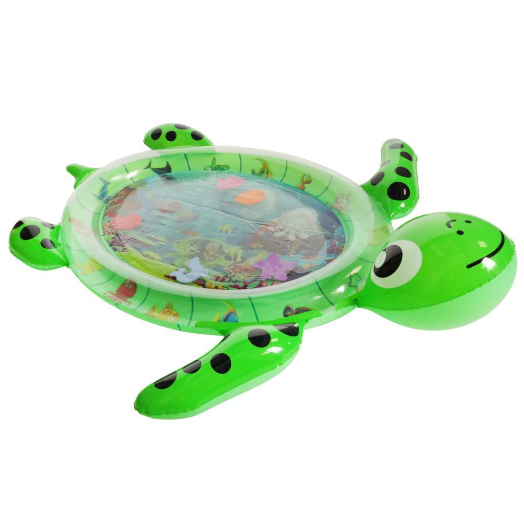 Mata wodna sensoryczna dmuchana dla niemowląt żółw zielona XXL 99x53x1 cm nr. 7