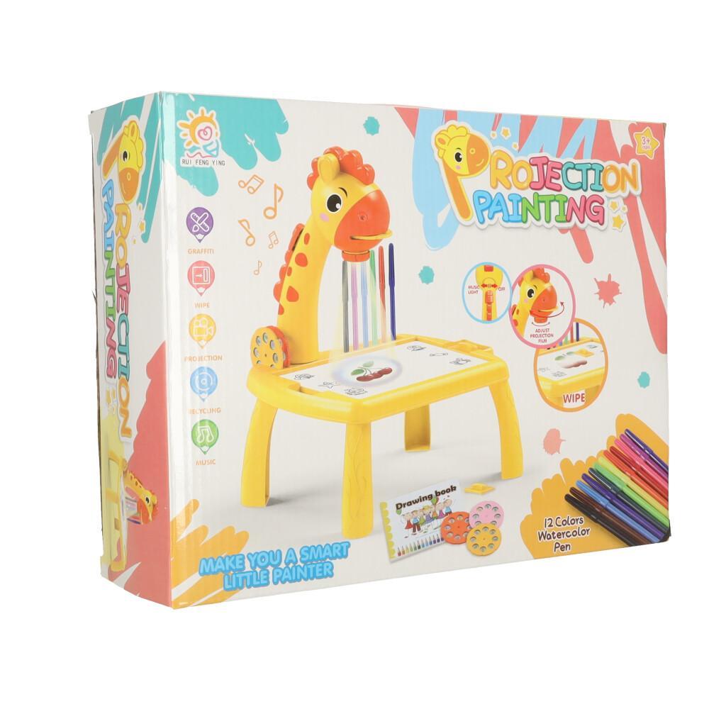 Projektor rzutnik stolik stół do rysowania żyrafa żółta dla dzieci 31x35x24 cm 3 Full Screen