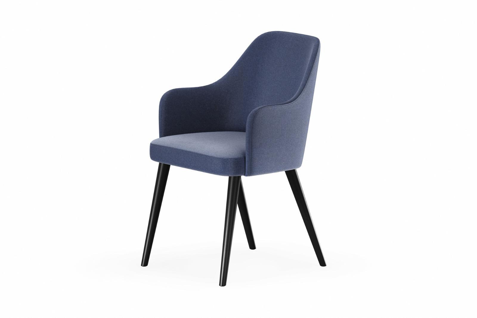 Krzesło tapicerowane KR-9 53x83x49 cm DELUXE 48 do jadalni ciemnoniebieski nr. 2