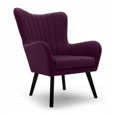 Fotel TED 76x100x78 cm do salonu purpurowy Kronos - Miniaturka zdjęcia nr 1