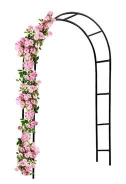 Pergola ogrodowa łuk do róż pnącz kwiaty metalowa 240 cm zielony nr. 1