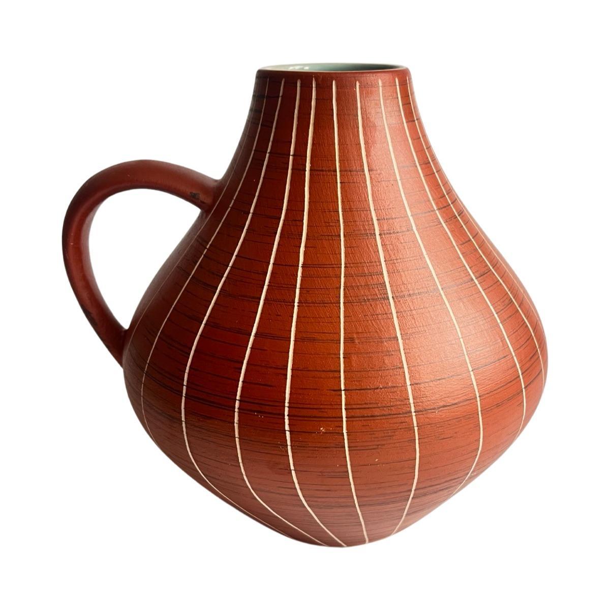 Ceramiczny wazon z uchem Gramann Keramik, Niemcy, lata 70. 5 Full Screen