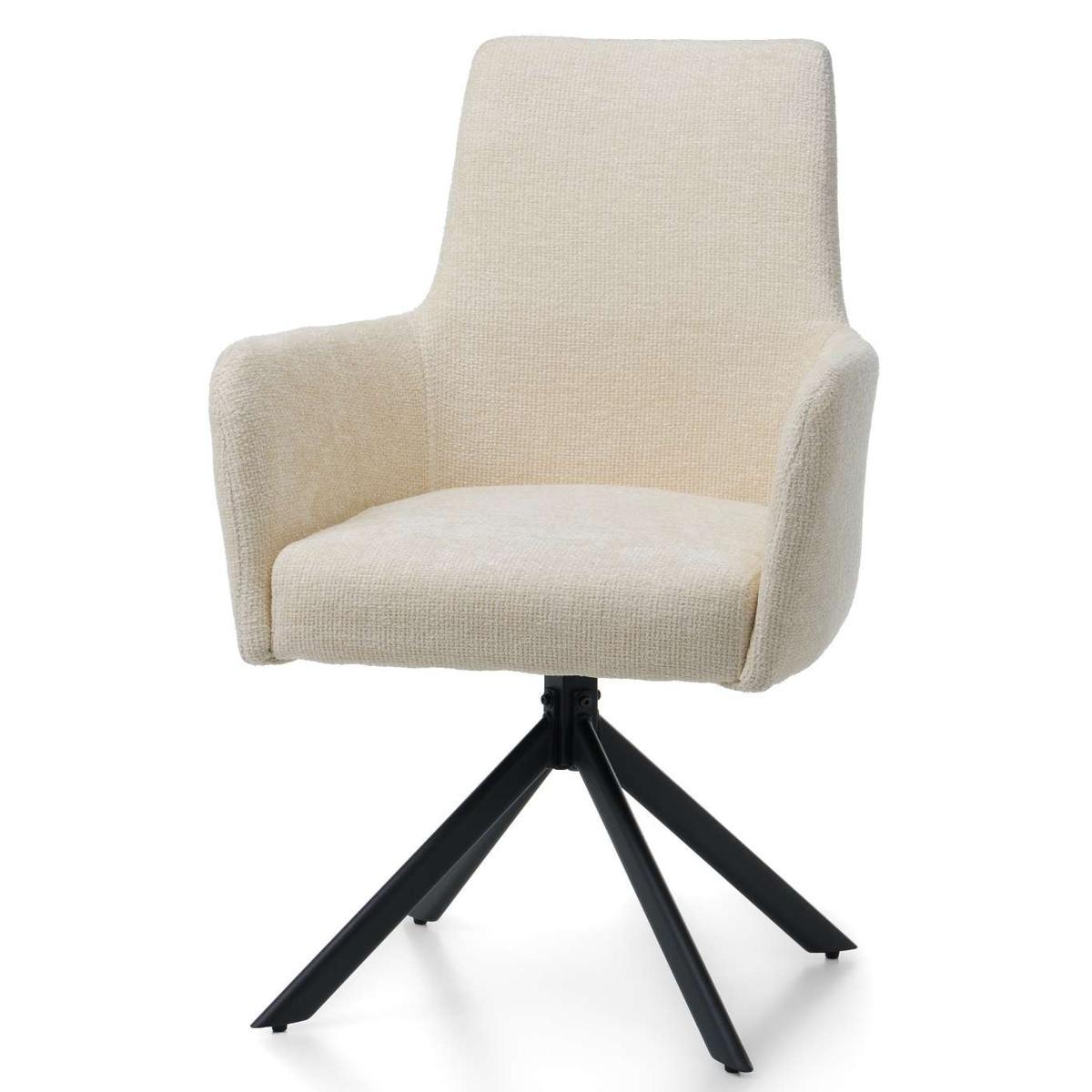 Krzesło TITO jasnobeżowe tapicerowane welurem do jadalni lub salonu  nr. 3