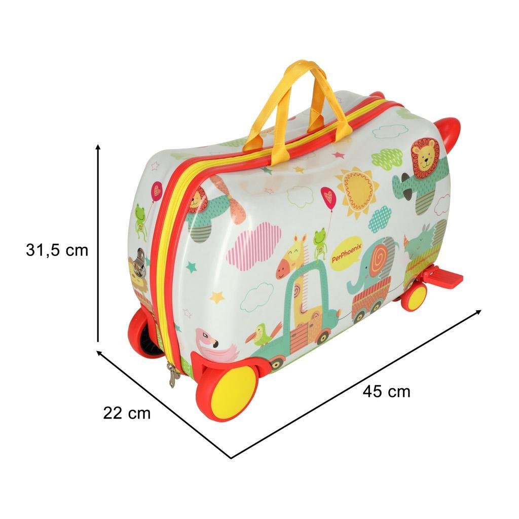 Walizka podróżna dla dzieci bagaż podręczny na kółkach ZOO nr. 7
