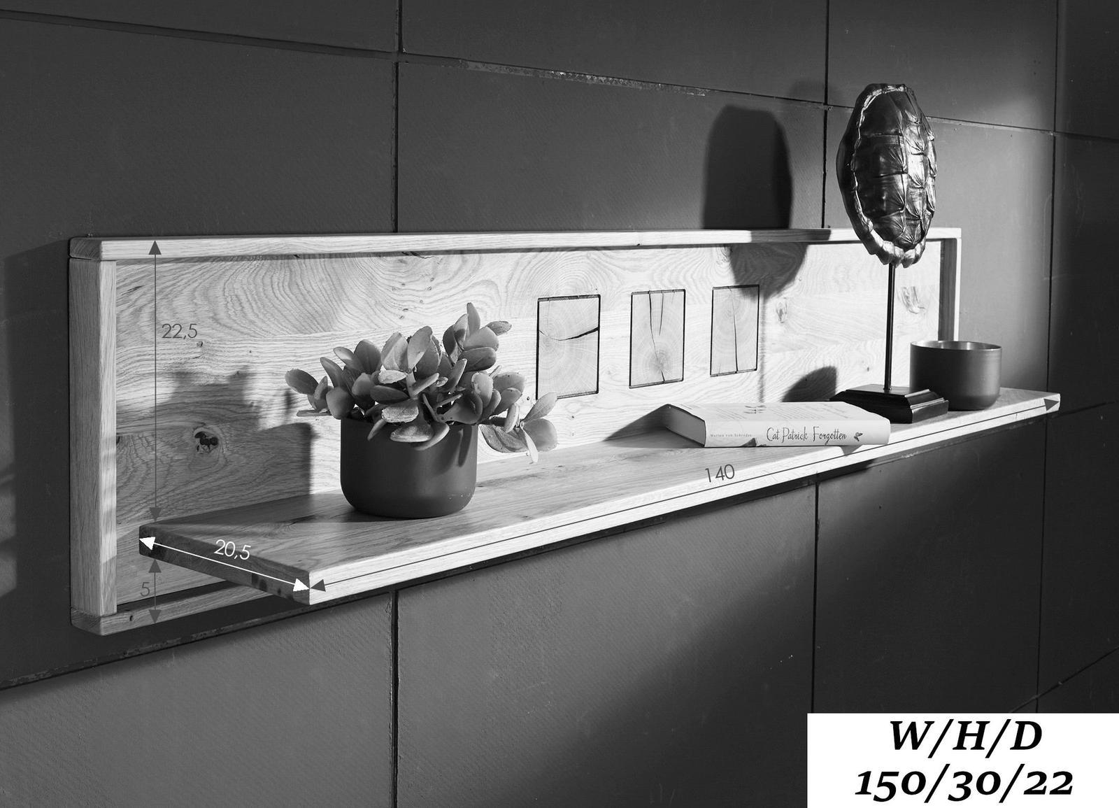 Półka wisząca ANDROMEDA 150x22 cm dębowa do salonu lub biura  2 Full Screen