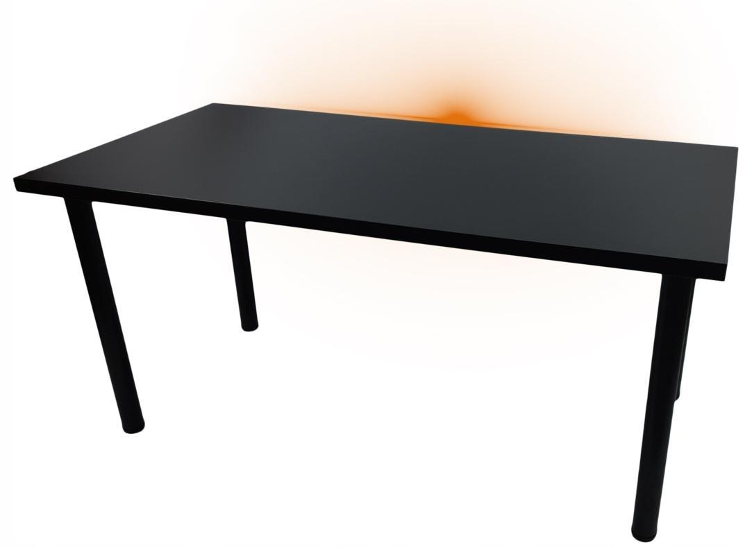 Biurko gamingowe 136x66x36 cm czarne stół komputerowy led do pokoju gracza nr. 2
