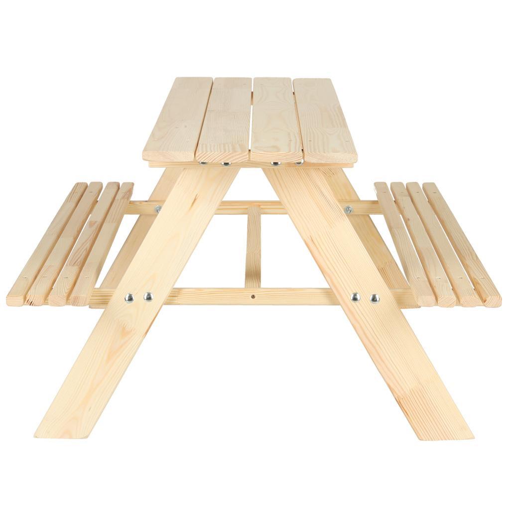 Ławka ogrodowa stolik dla dzieci drewniany 92 x 78 x 52cm nr. 5