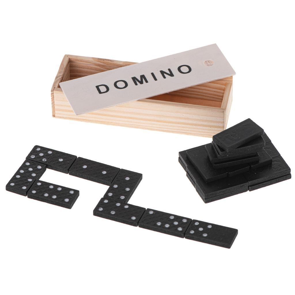 Domino drewniane klocki gra rodzinna + pudełko nr. 4