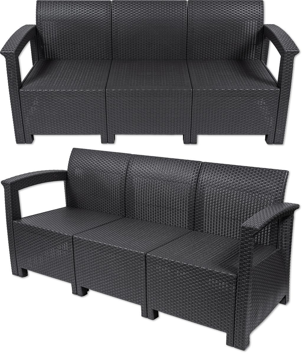 Zestaw mebli ogrodowych kanapa stół krzesła ogrodowe Heckermann® AC-RS009-3 nr. 10